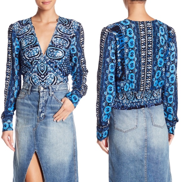 Free People Wild And Free Smocked Long Sleeve - Picture 2 of 8